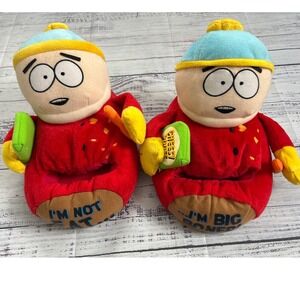 2005 South Park Eric Cartman Plush Slippers Big Boned Cheesy Poofs Novelty 7-8